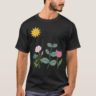 Flower Bouquet Colorful Tulip Nature Cornflower T-Shirt