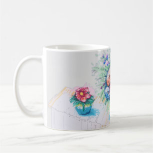 Flower bouquet colourful and vibrant coffee mug