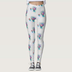 Flower bouquet colourful and vibrant leggings