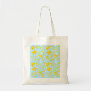 Flower Bouquet Daisy Meadow Sky Blue Yellow White Tote Bag