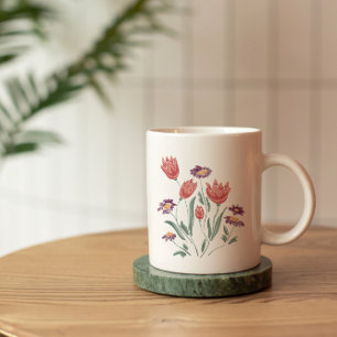 Flower Bouquet Delicate Floral Arrangements  Coffee Mug