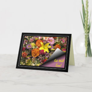 Flower Bouquet Get Well Card