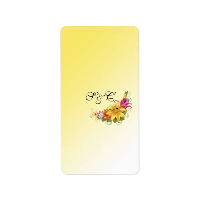 Flower Bouquet Hershey's Miniature Wrapper Label (Front)
