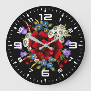 Flower Bouquet Large Clock