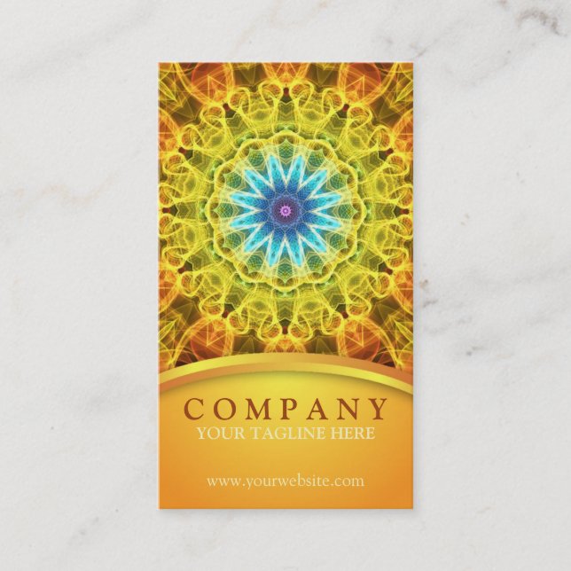 Flower Bouquet Mandala Business Card (Front)