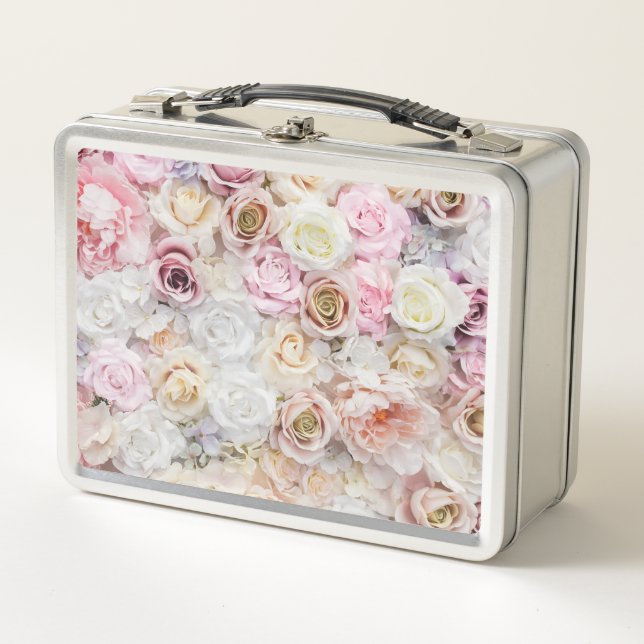 Flower Bouquet  Metal Lunch Box (Front)
