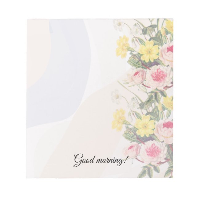 flower bouquet  notepad (Front)