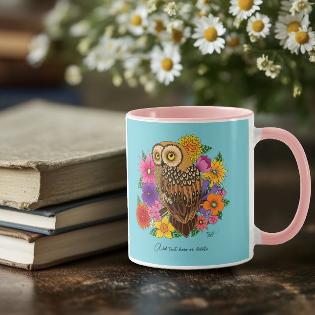 Flower Bouquet Owl Mug (Creator Uploaded)