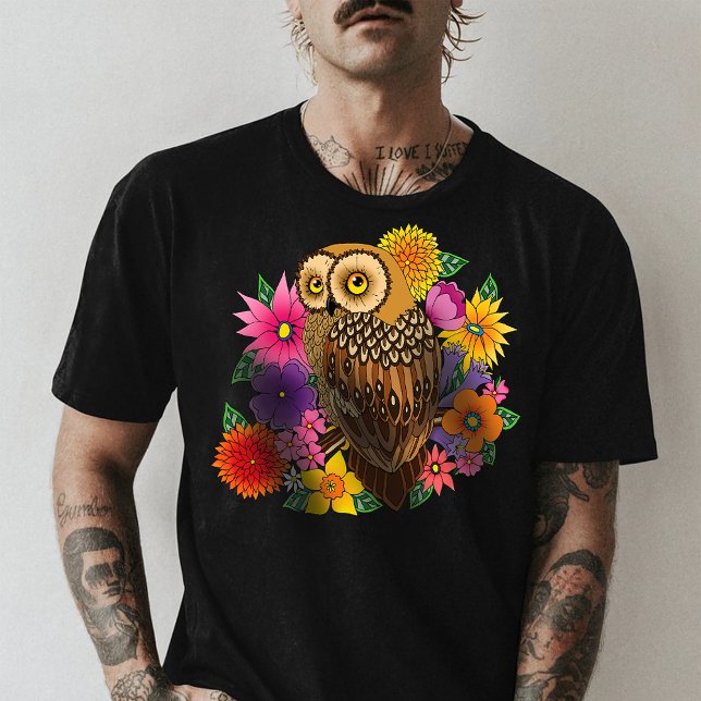 Flower Bouquet Owl T-Shirt (Creator Uploaded)