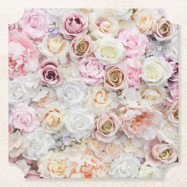 Flower Bouquet  Paper Coaster (Front)
