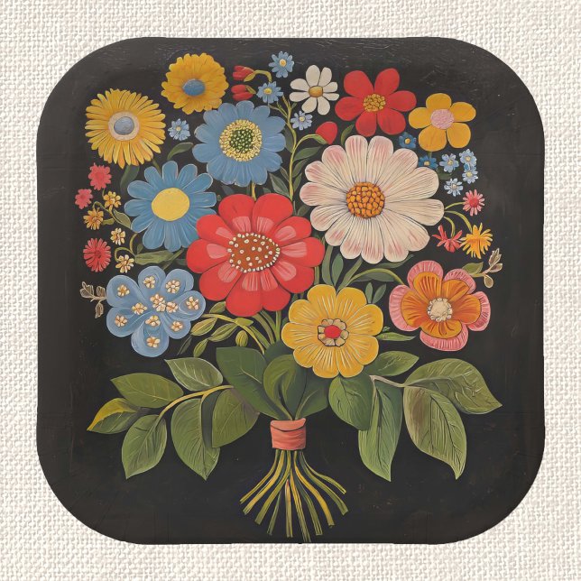Flower Bouquet Paper Plate (Creator Uploaded)