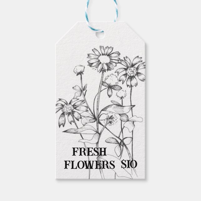 Flower Bouquet Price Tag Farmers Market (Front)