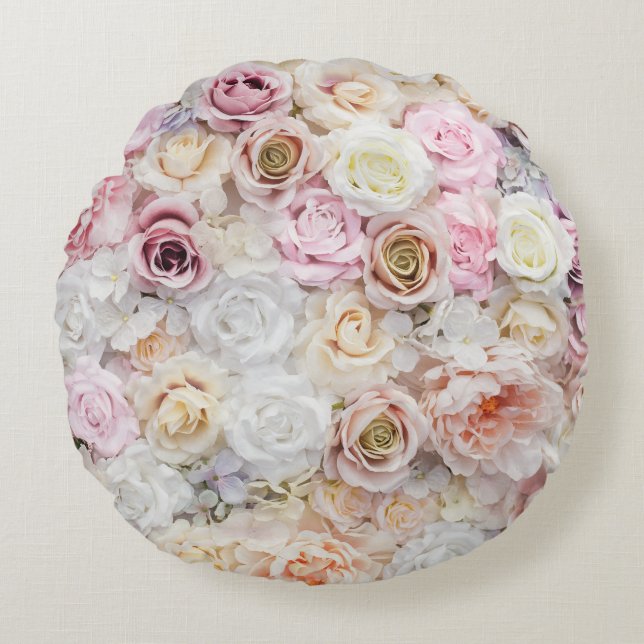 Flower Bouquet  Round Cushion (Front)