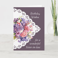  Flower Bouquet Sister-in-law  Birthday Card