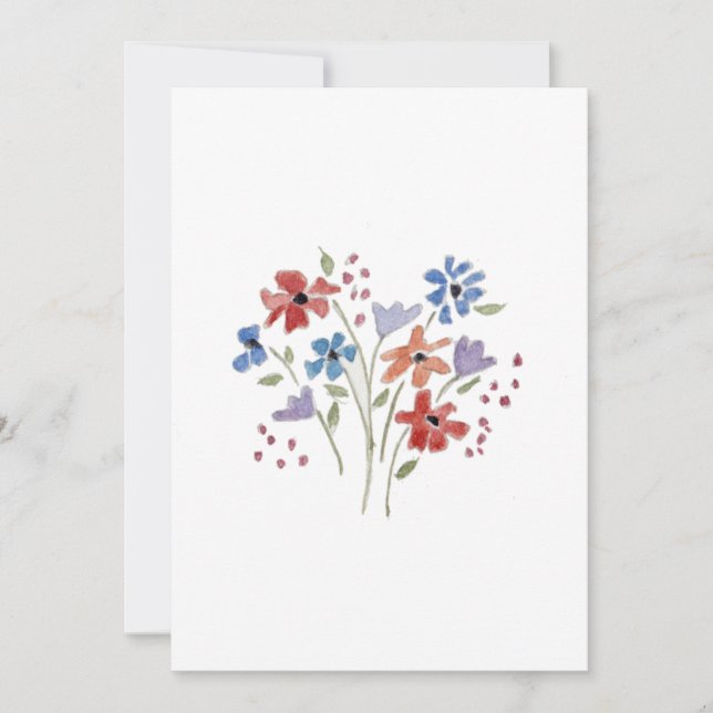 flower bouquet thank you card (Front)