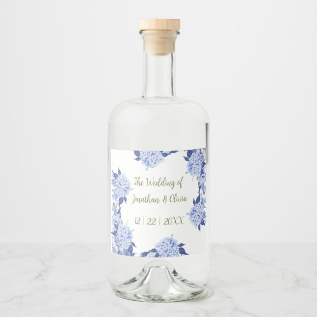 Flower Bouquet Thank You Design | Elegant Liquor Bottle Label (Front)