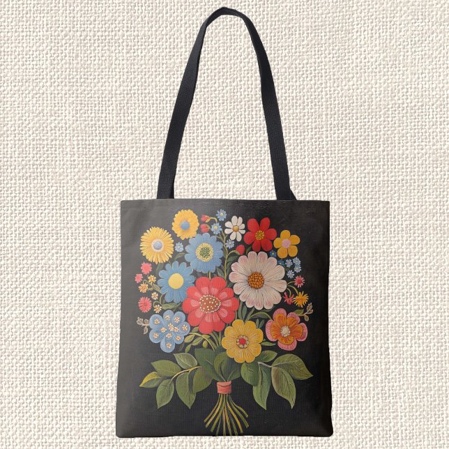 Flower Bouquet Tote Bag (Creator Uploaded)