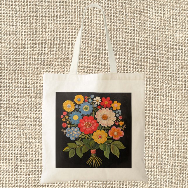 Flower Bouquet Tote Bag (Creator Uploaded)