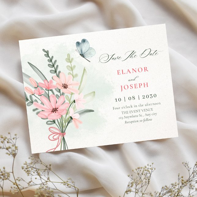 Flower bouquet wedding save the date (Creator Uploaded)