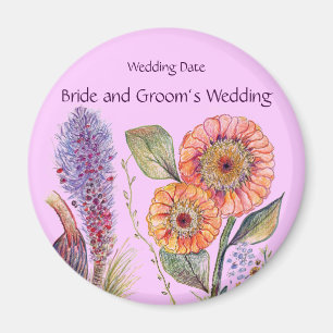 Flower Bouquet Wedding Souvenir Magnet
