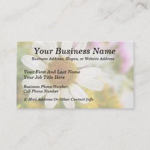 Flower Bouquet - White Daisy Business Card