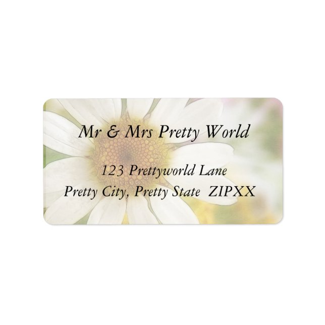 Flower Bouquet - White Daisy Label (Front)