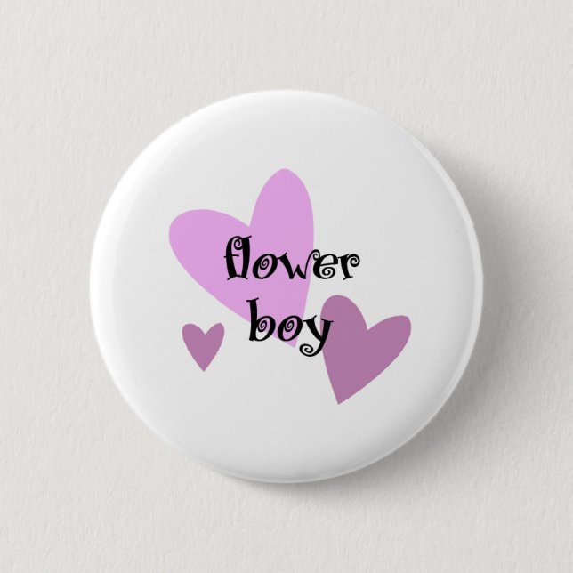 Flower Boy 6 Cm Round Badge (Front)