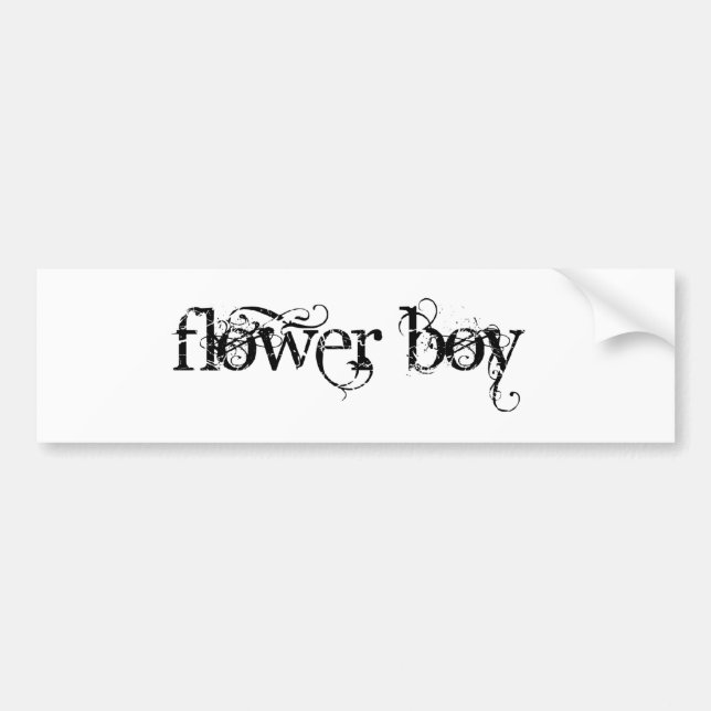 Flower Boy Bumper Sticker (Front)