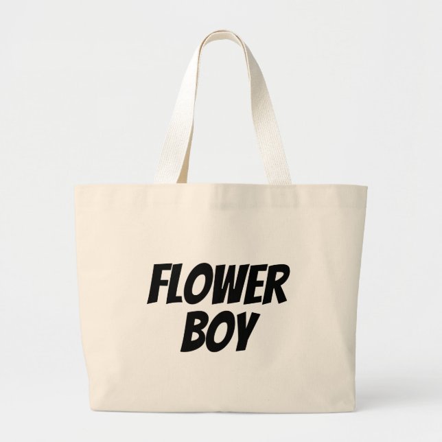 Flower Boy  Large Tote Bag (Front)