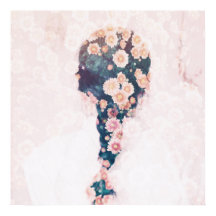 Flower Braid Pastel Pink White Pretty