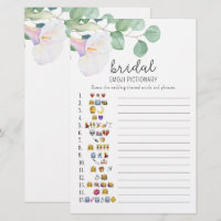 Flower - bridal shower emoji pictionary game
