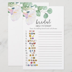 Flower - bridal shower emoji pictionary game
