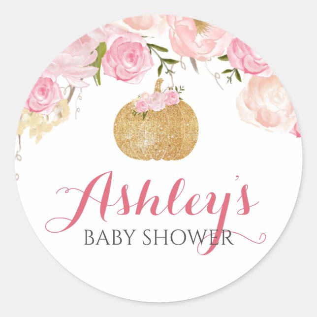 Flower Bridal Shower Sticker (Front)