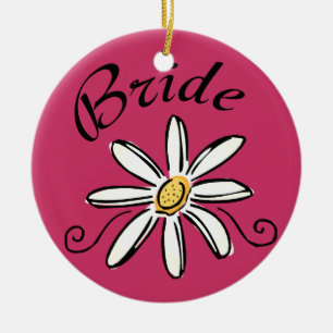 Flower Bride Ceramic Ornament