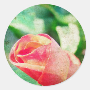 Flower Bud Classic Round Sticker