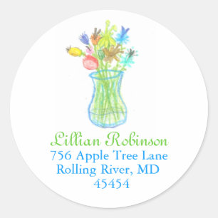 Flower bunch address label