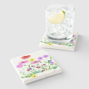 Flower Bunch Stone Coaster