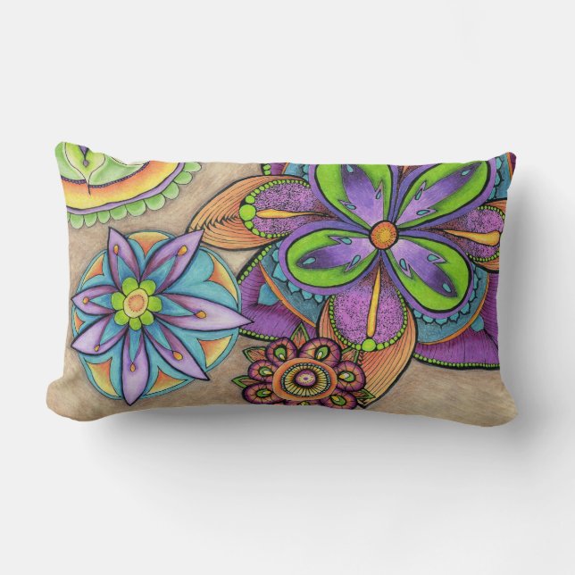Flower Burst Lumbar Cushion (Front)