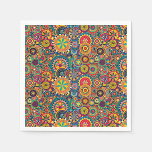 Flower Bursts Pinwheels Napkin