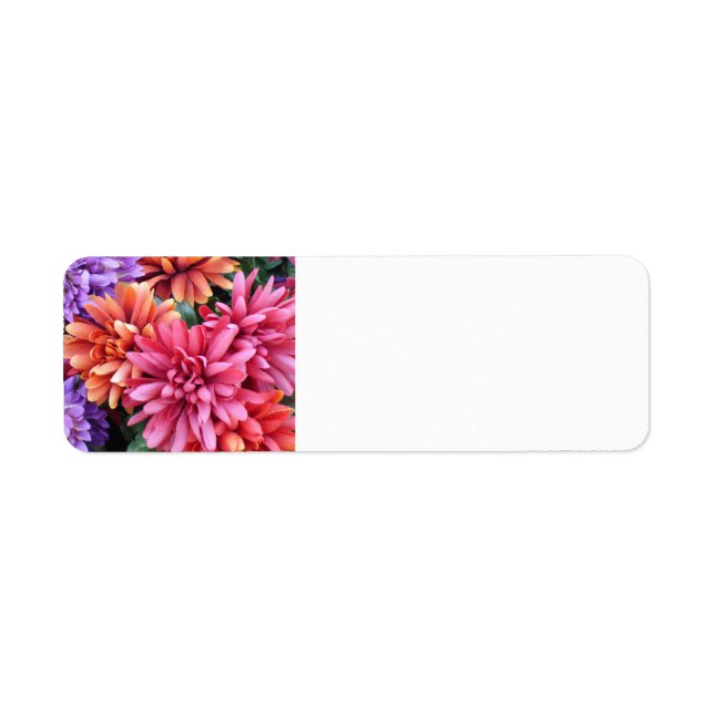 Flower Bursts Return Address Label (Front)