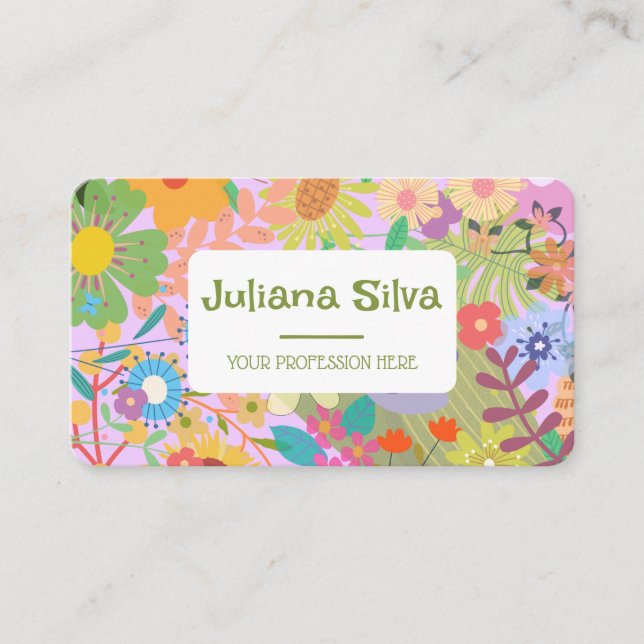 Flower  business card (Front)