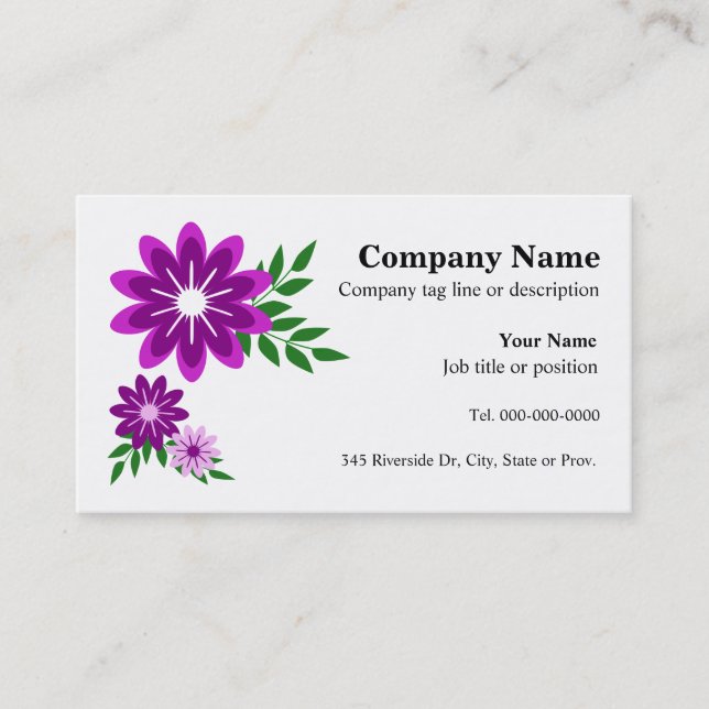Flower Business Cards (Front)