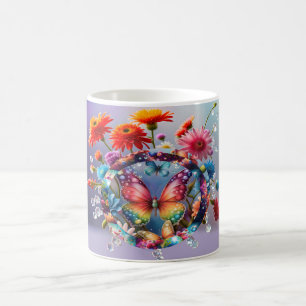 Flower Butterfly Coffee Mug