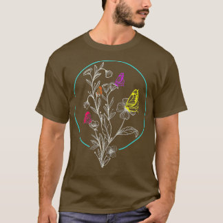 Flower Butterfly  T-Shirt
