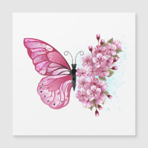 Flower Butterfly with Pink Sakura