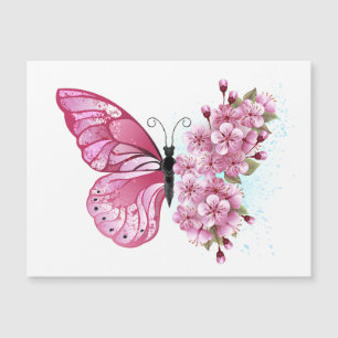 Flower Butterfly with Pink Sakura