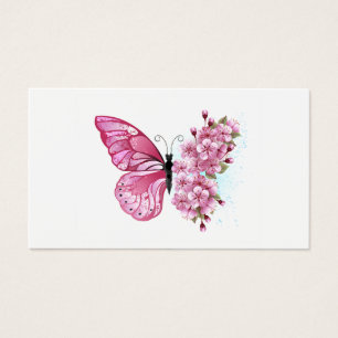 Flower Butterfly with Pink Sakura
