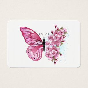 Flower Butterfly with Pink Sakura