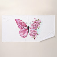 Flower Butterfly with Pink Sakura