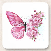 Flower Butterfly with Pink Sakura